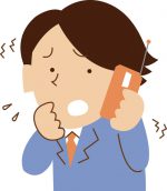 電話をする男性のイラスト