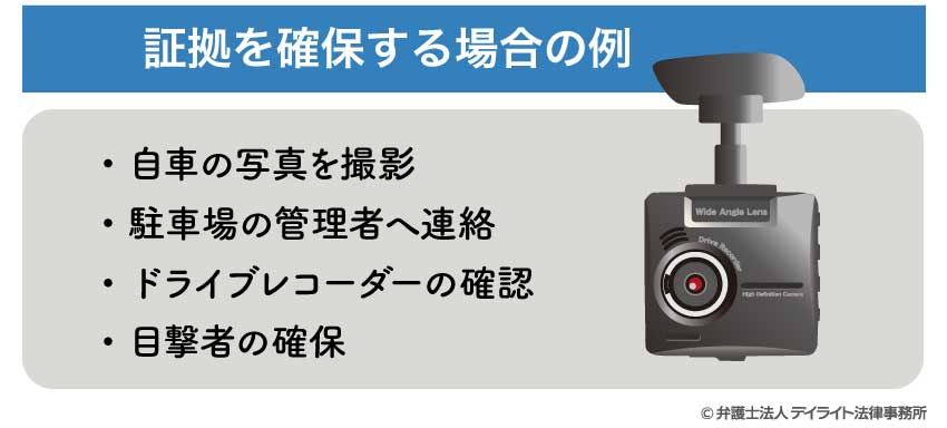 証拠を確保する場合の例