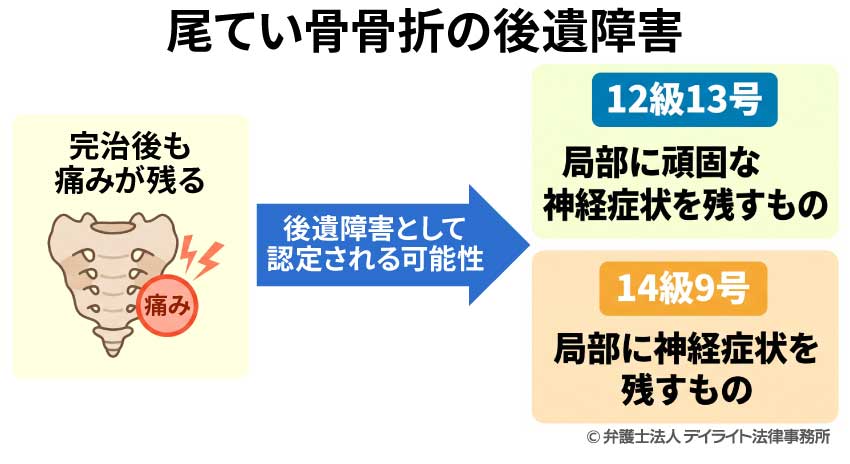 尾てい骨骨折の後遺障害認定