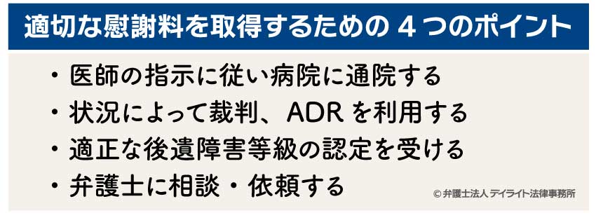 適切な慰謝料を取得するための4つのポイント