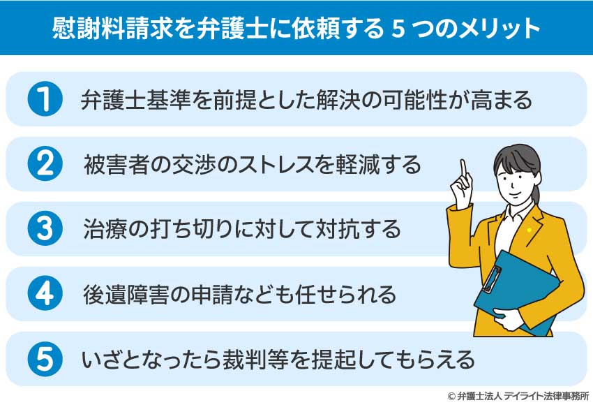 慰謝料請求を弁護士に依頼する5つのメリット