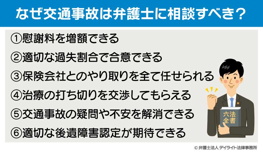 なぜ交通事故は弁護士に相談すべき？