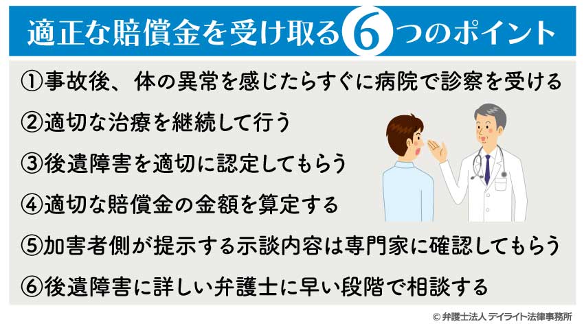 適正な賠償金を受け取る6つのポイント