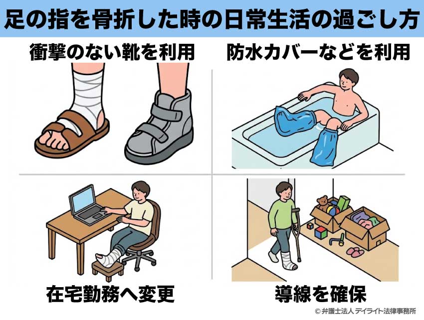 足の指を骨折した時の日常生活の過ごし方
