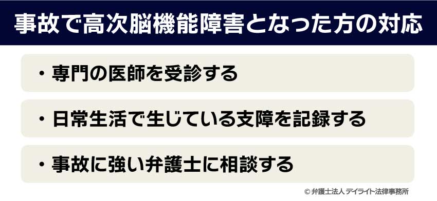 事故で高次脳機能障害となった方の対応