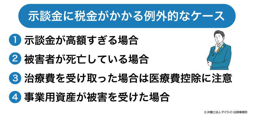 示談金に税金がかかる例外的なケース