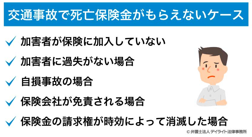 交通事故で死亡保険金がもらえないケース