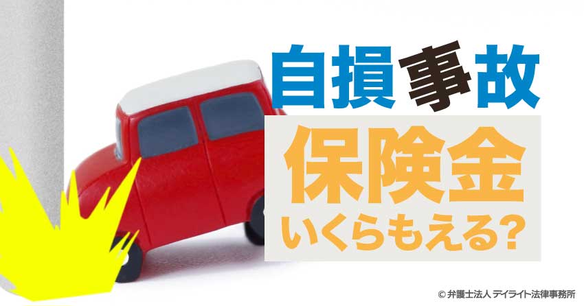 自損事故で保険金いくらもらえる？