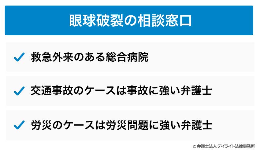 眼球破裂の相談窓口