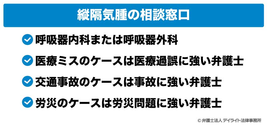 縦隔気腫の相談窓口