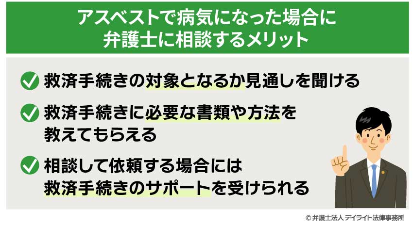 アスベストで病気になった場合に弁護士に相談するメリット