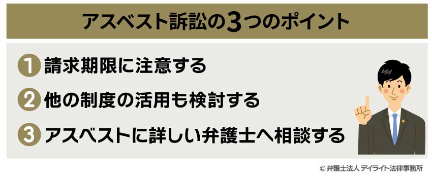 アスベスト訴訟の3つのポイント