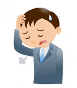 反省する男性のイラスト