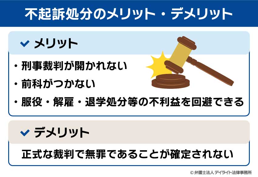 不起訴処分のメリット・デメリット
