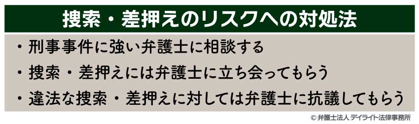 捜索・差押えのリスクへの対処法