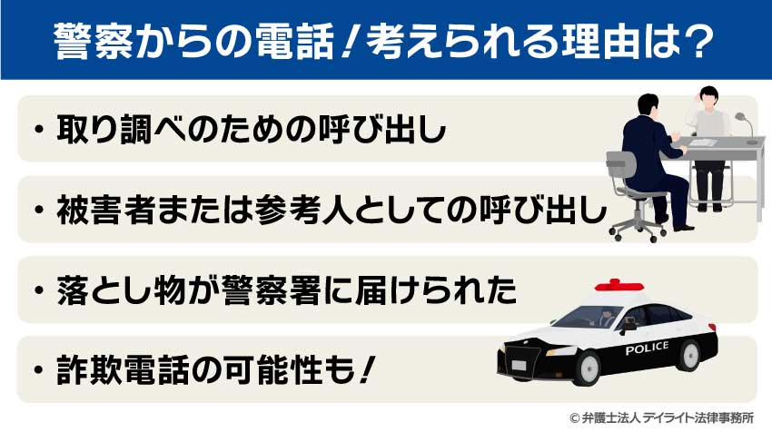 警察からの電話！考えられる理由は？