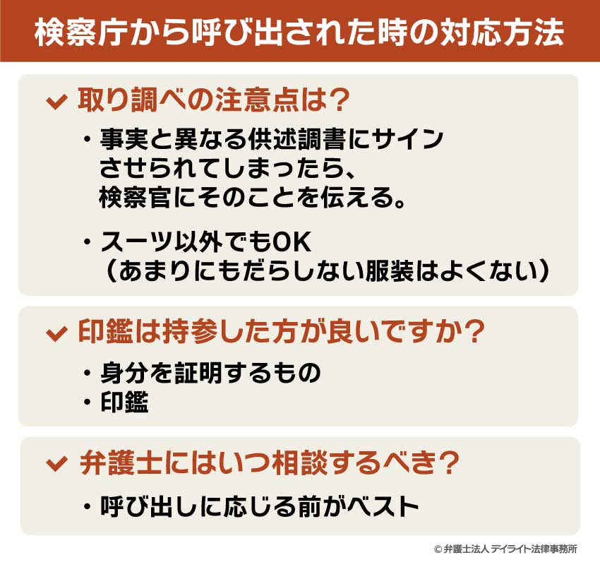 検察庁から呼び出された時の対応方法