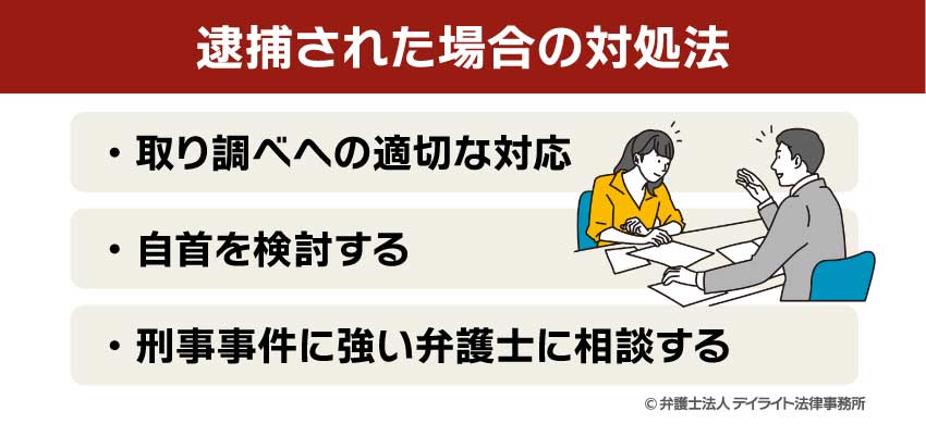 逮捕された場合の対処法