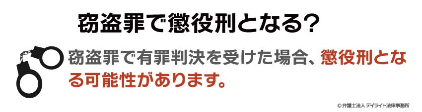 窃盗罪で懲役刑となる？