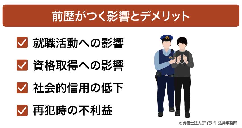 前歴がつく影響とデメリット
