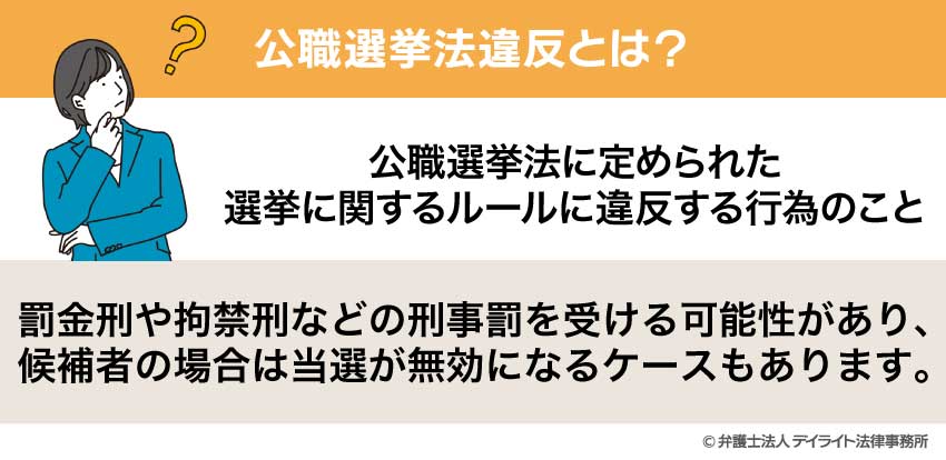 公職選挙法違反とは?
