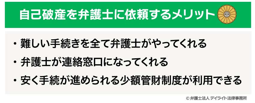 自己破産を弁護士に依頼するメリット