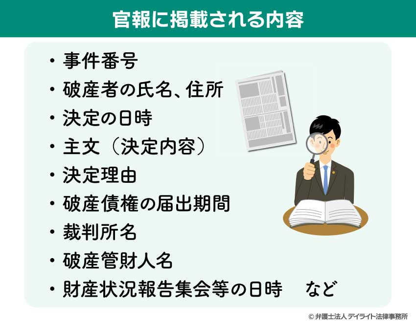 官報に掲載される内容
