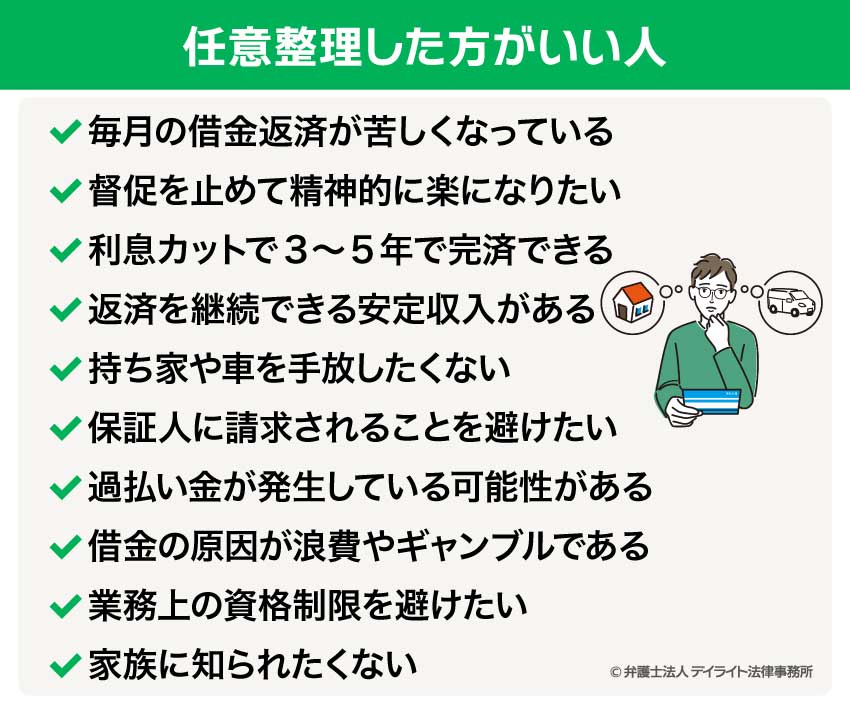 任意整理した方がいい人
