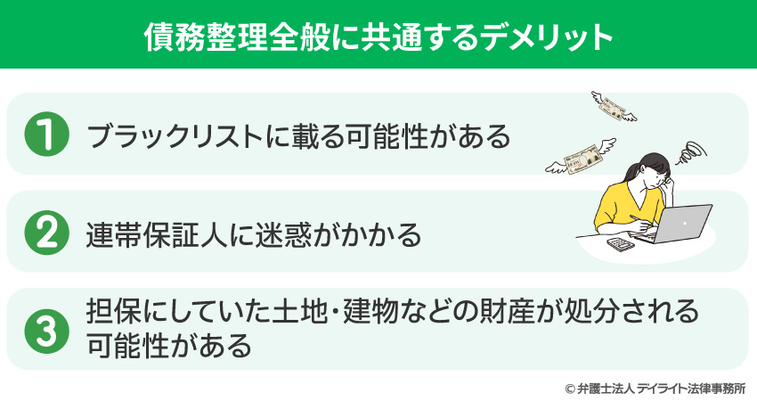 債務整理全般に共通するデメリット