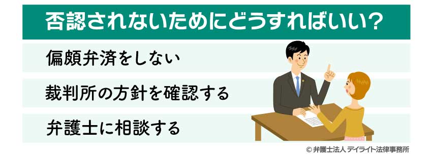 否認されないためのポイントの図