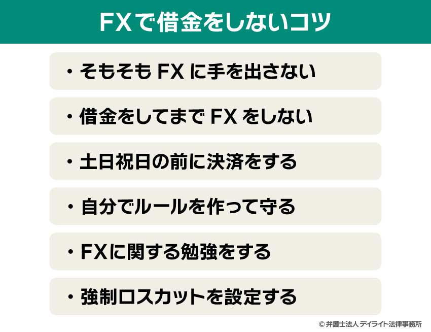 FXで借金をしないコツ
