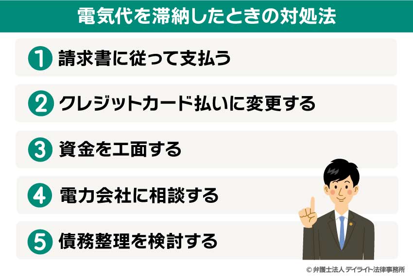 電気代を滞納したときの対処法