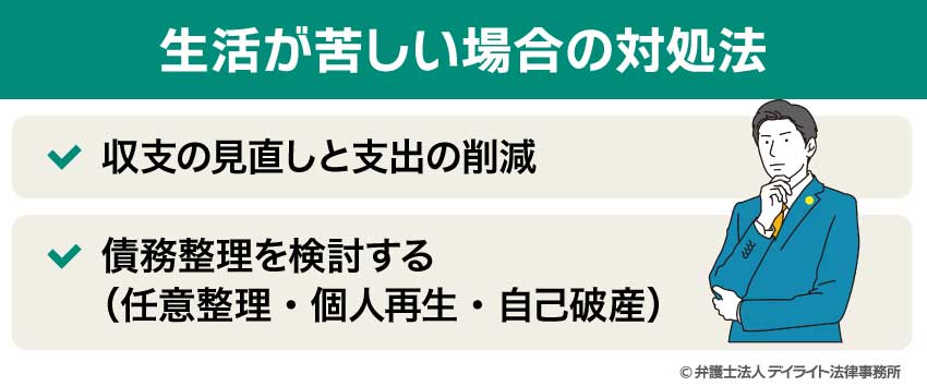 生活が苦しい場合の対処法