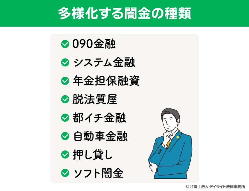 多様化する闇金の種類