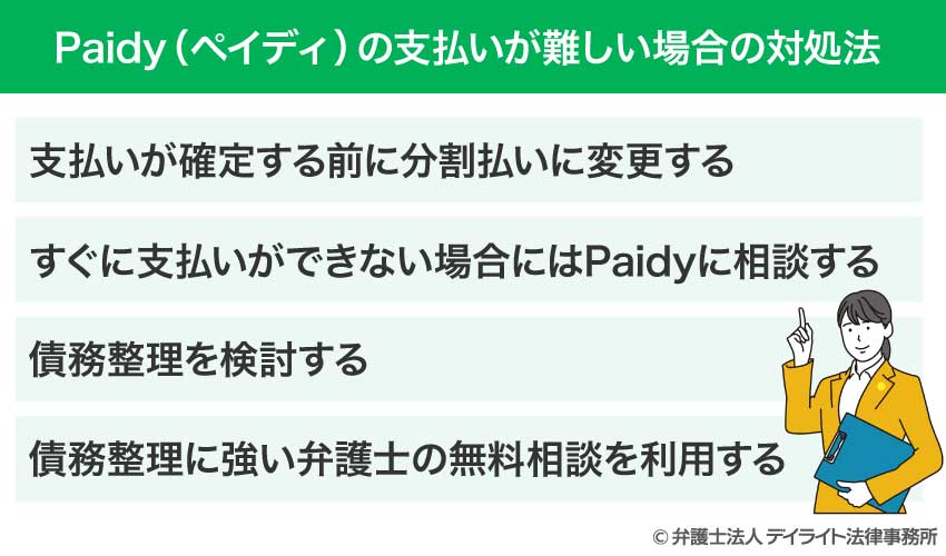 Paidy（ペイディ）の支払いが難しい場合の対処法