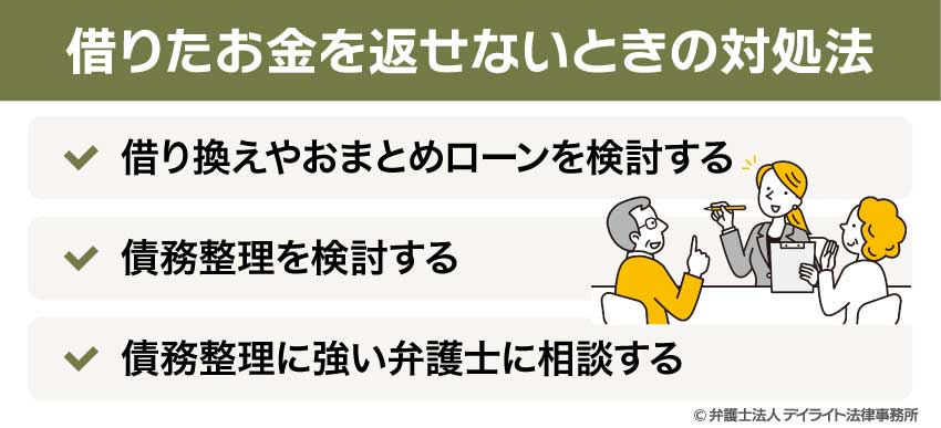 借りたお金を返せないときの対処法