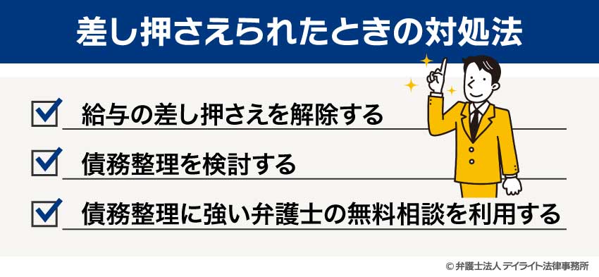 差し押さえられたときの対処法