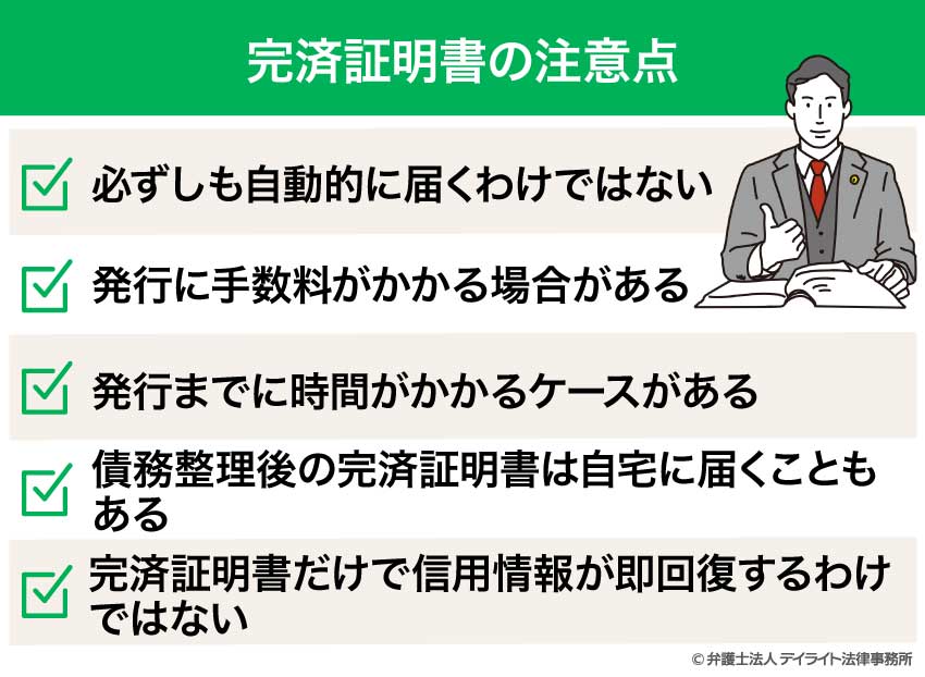 完済証明書の注意点