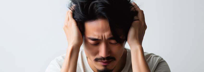 悩む人