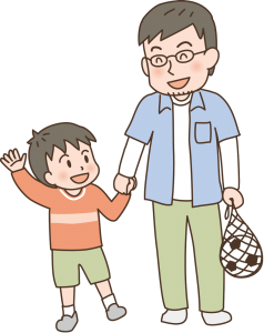 子供と遊ぶお父さん