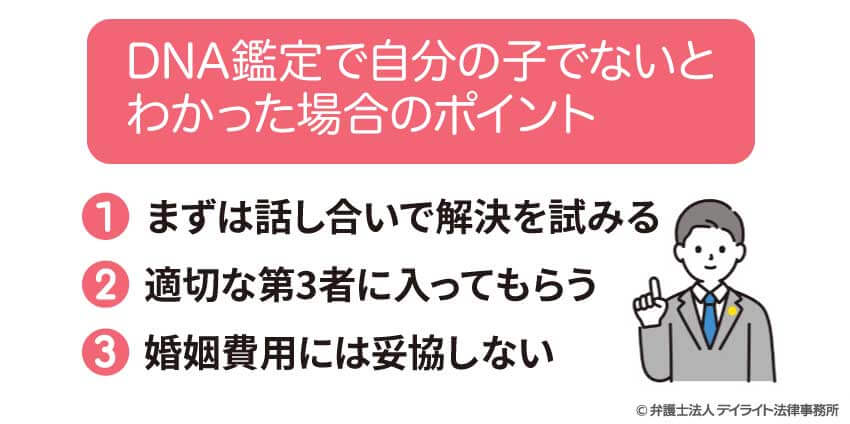 DNA鑑定で自分の子でないとわかった場合のポイント