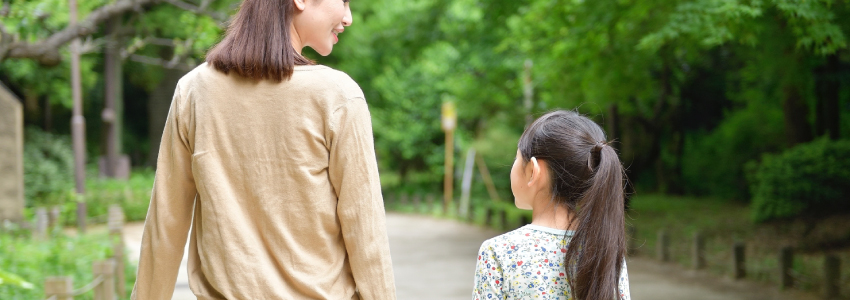 母親と子供の写真