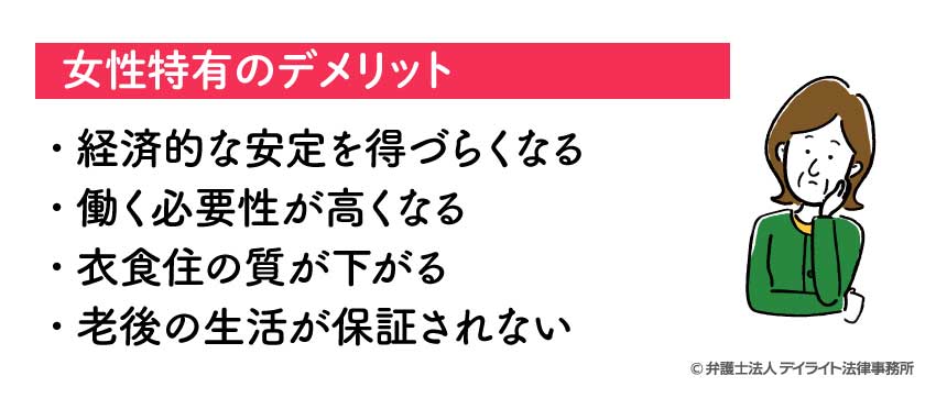 女性特有のデメリット