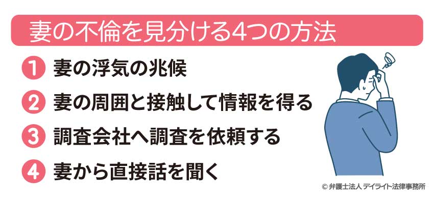 妻の不倫を見分ける4つの方法