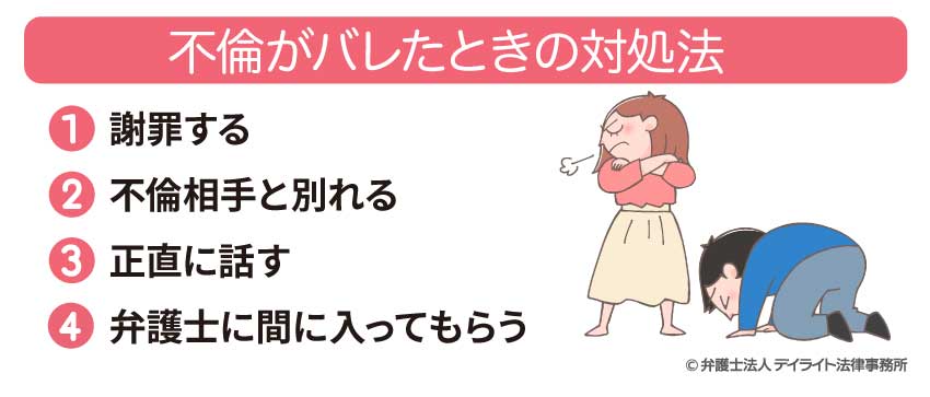 不倫がバレたときの対処法