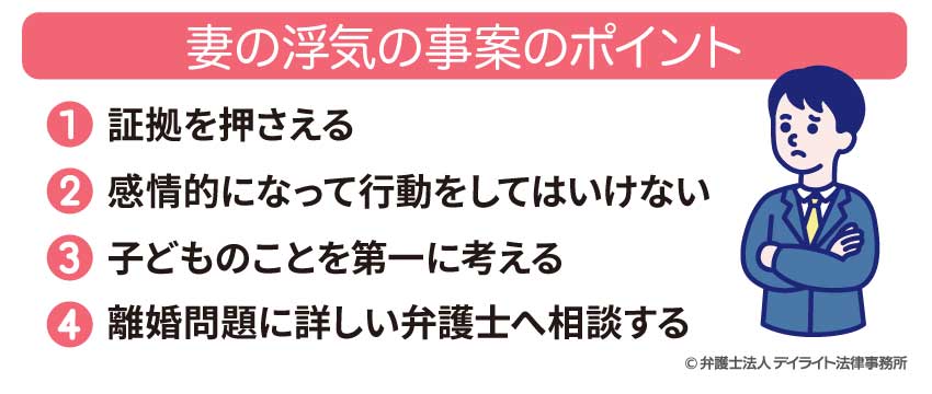 妻の浮気の事案のポイント