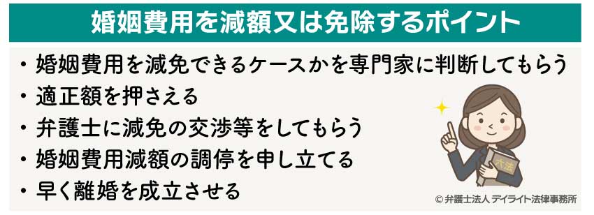 婚姻費用を減額又は免除するポイント