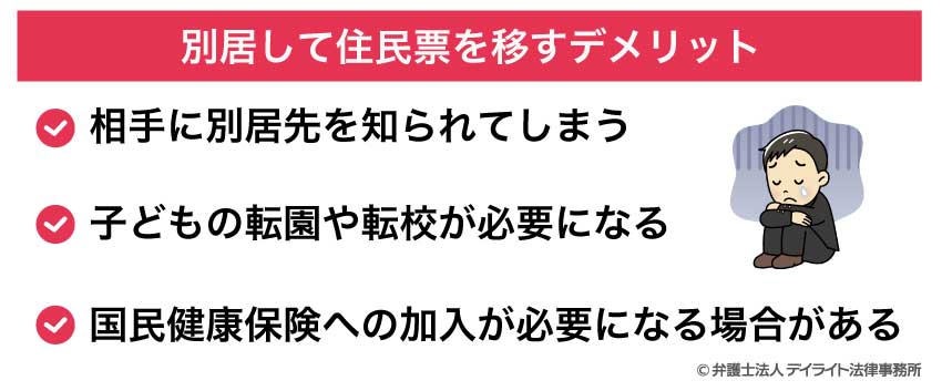 別居して住民票を移すデメリット