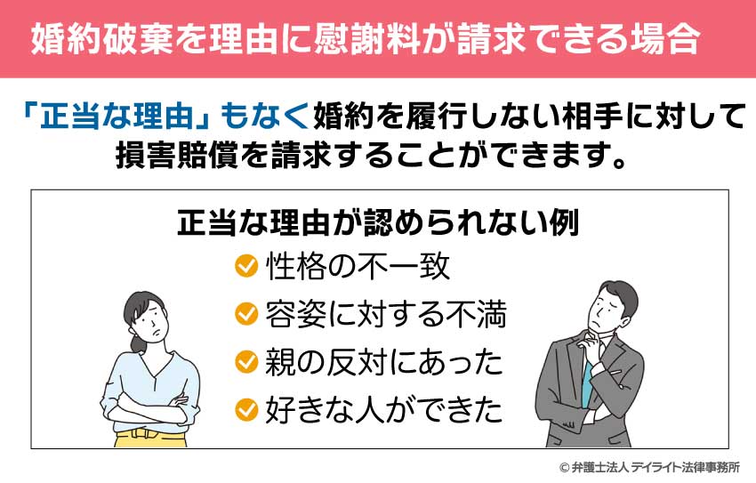 婚約破棄を理由に慰謝料が請求できる場合