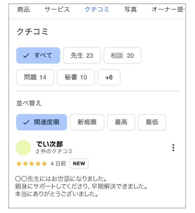 口コミ